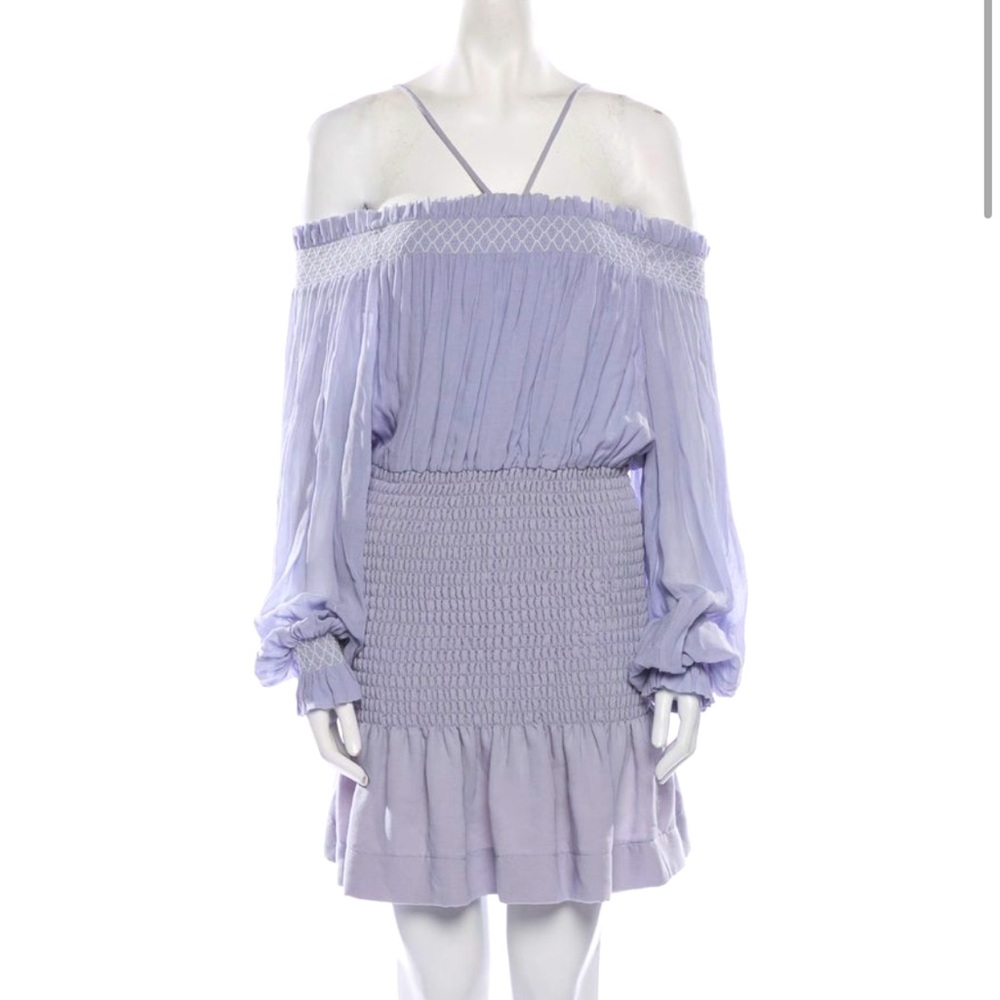 Alice McCall Blue gray lilac best off shoulder Dress